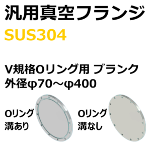VBFV V規格Oリング用 汎用ブランク真空フランジ リークテスト用 SUS304